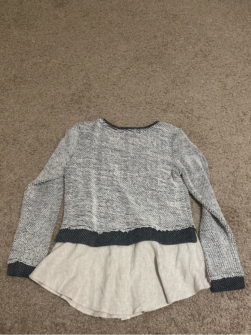 Anthropologie Eri + Ali Fabiola Pullover layered sweater 100% cotton - Picture 5 of 5